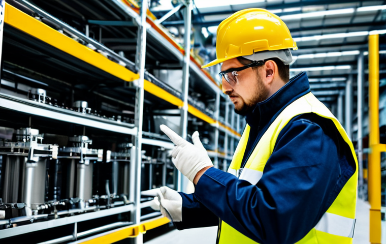 **

"A professional industrial safety engineer, fully clothed in appropriate PPE (Personal Protective Equipment) including a hard hat and safety vest, inspecting a manufacturing plant floor.  The environment includes machinery and visible safety signage.  Perfect anatomy, correct proportions, natural pose, safe for work, appropriate content, professional, modest, well-formed hands, proper finger count, natural body proportions, high quality."

**